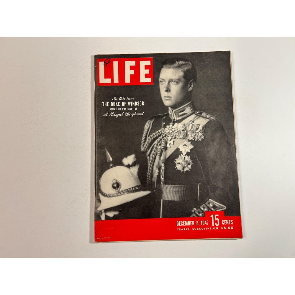 Title: LIFE Magazine Dec 8 1947 Duke of Windsor Royal Boyhood Vintage
